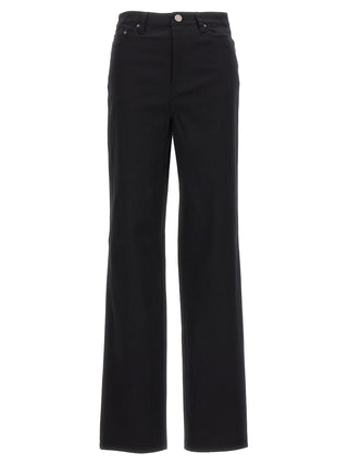 Black Cotton High-Waisted Jean