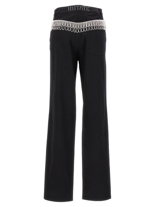 Black Cotton High-Waisted Jean