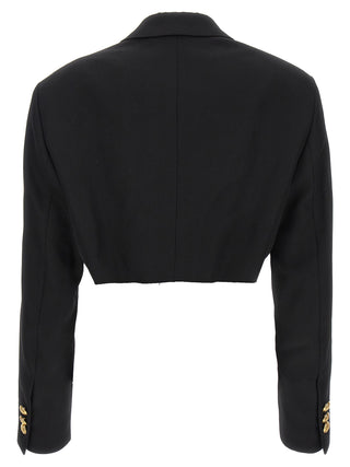 Black Polyester Blazer
