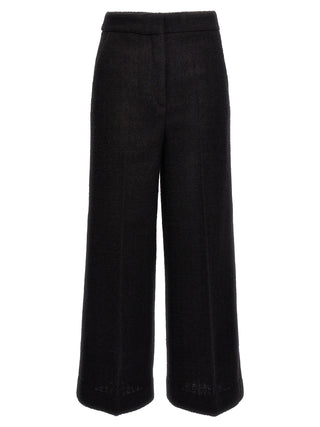 Black Wool Cropped Pants