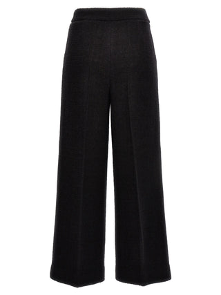 Black Wool Cropped Pants