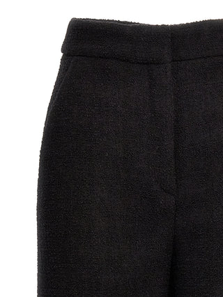 Black Wool Cropped Pants