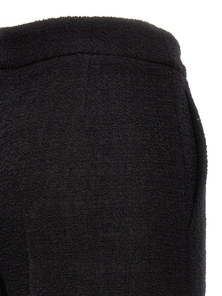 Black Wool Cropped Pants