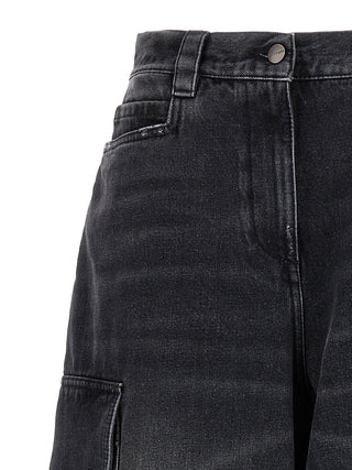 Shorts cargo grises de algodón