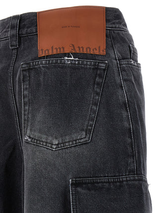 Shorts cargo grises de algodón