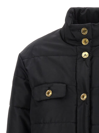 Black Polyamide Full-Length Jacket