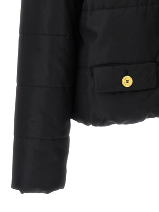 Black Polyamide Full-Length Jacket