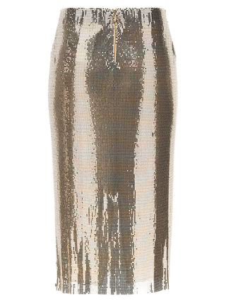 Multicolor Polyester Midi Skirt