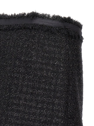 Black Virgin Wool Long Skirt