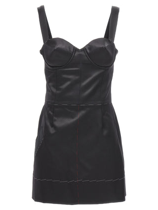 Black Acetate Short Dress