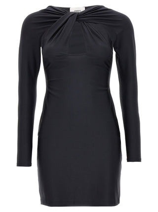 Vestido corto de poliamida negro