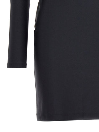 Black Polyamide Short Dress