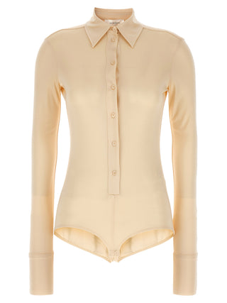 Beige Viscose Bodysuit