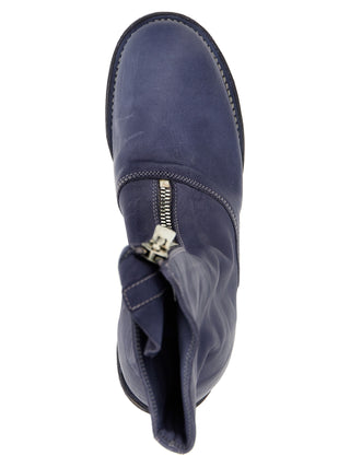 Purple Leather Ankle Boots