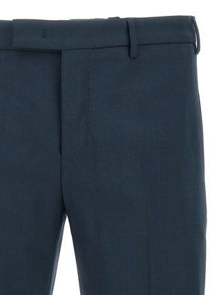 Blue Virgin Wool Dress Pants