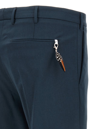 Blue Virgin Wool Dress Pants