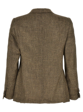 Beige Alpaca Leather Blazer