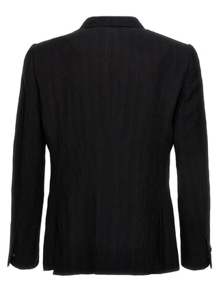 Black Cotton Blazer