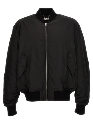 Black Polyester Bomber