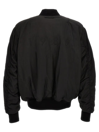 Black Polyester Bomber