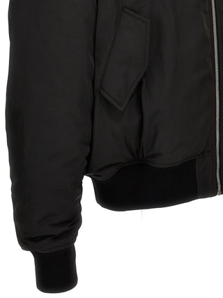 Black Polyester Bomber