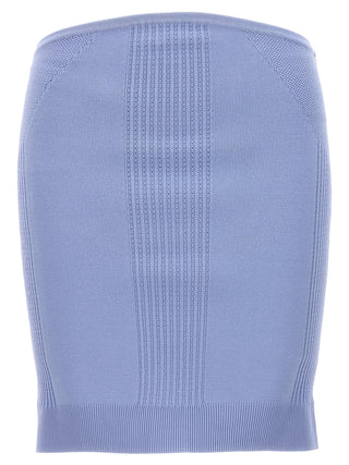 Blue Viscose Long Skirt