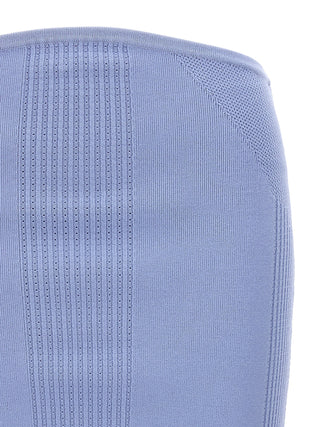 Blue Viscose Long Skirt