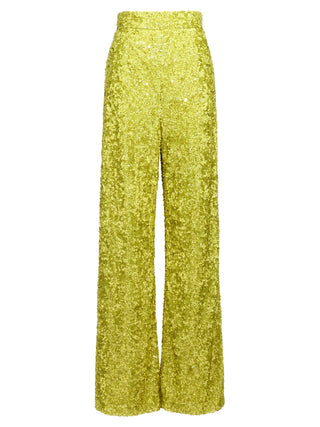 Bicolor Polyamide Flared Pants