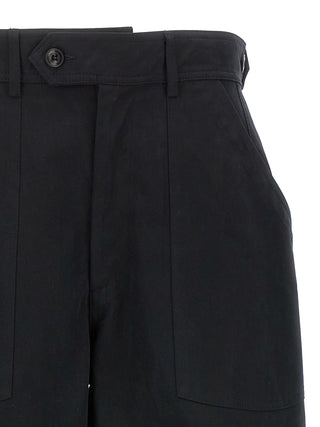 Black Cotton Casual Pants