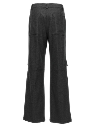 Gray Virgin Wool Cargo Pants