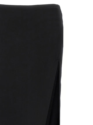 Black Lamb Leather Mini Skirt