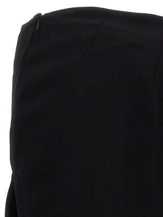 Black Lamb Leather Mini Skirt