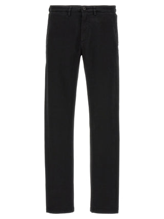 Black Cotton Casual Pants