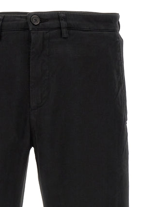 Black Cotton Casual Pants