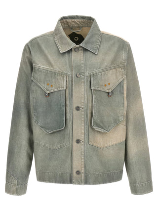 Bicolor Cotton Denim Jacket