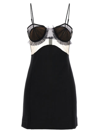 Black Viscose Short Dress