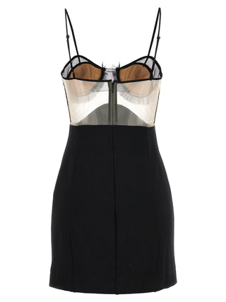 Black Viscose Short Dress