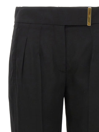 Pantalones de vestir de viscosa negra