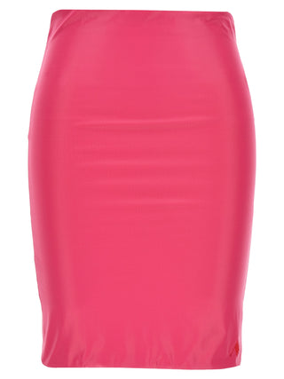 Fuchsia Polyamide Long Skirt