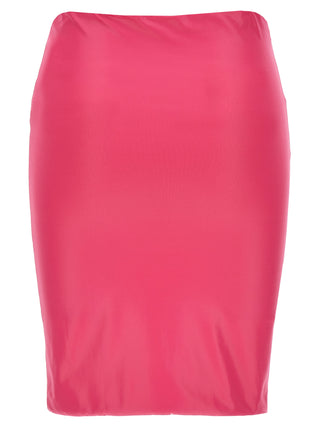 Fuchsia Polyamide Long Skirt