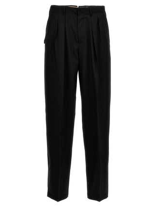 Pantalones de vestir de lana virgen negra