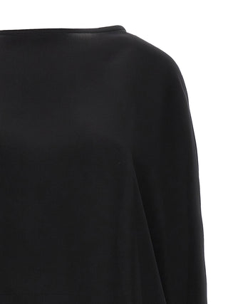 Blusa de seda negra