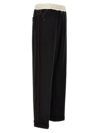 Bicolor Wool Casual Pants