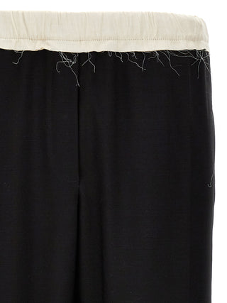 Bicolor Wool Casual Pants