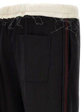 Bicolor Wool Casual Pants