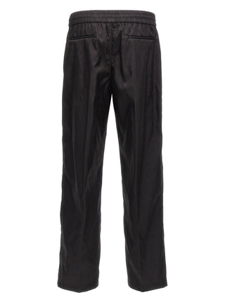 Black Polyamide Casual Pants
