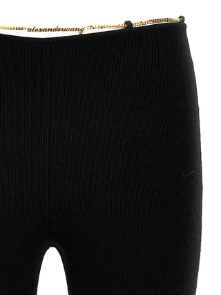 Pantalones casuales de lana negra