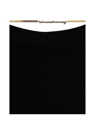 Pantalones casuales de lana negra