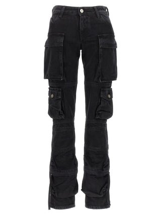 Black Cotton Cargo Pants
