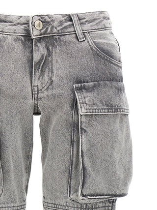 Gray Cotton Cargo Pants